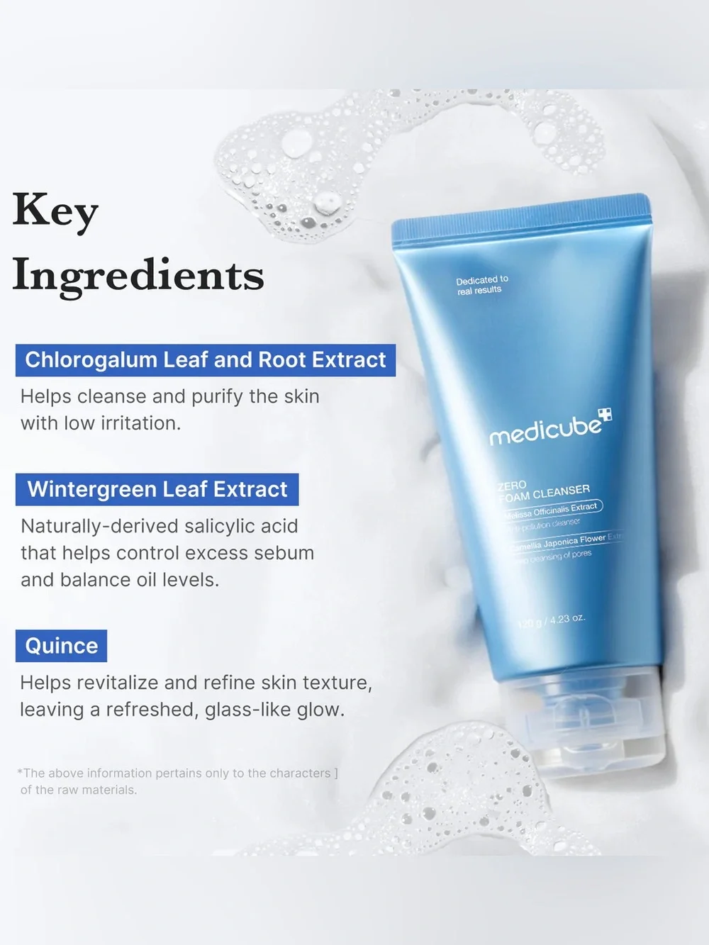 Medicube Zero Foam Cleanser 120g / 4.23 fl oz.  NEW